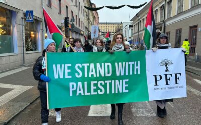 Palestina-demo i Uppsala, 21/12 2024